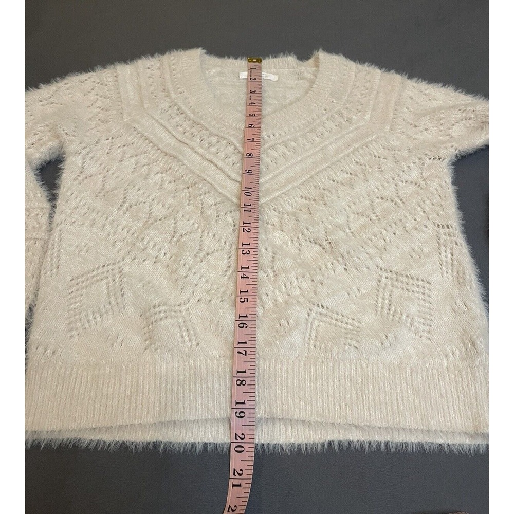LC Lauren Conrad Sweater Women's XS Fuzzy Soft Long Sleeve in Light Pink - Picture 12 of 13